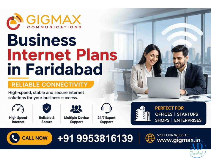 Business Internet Plans in Faridabad | Reliable Connectivity – GIGMAX Communication