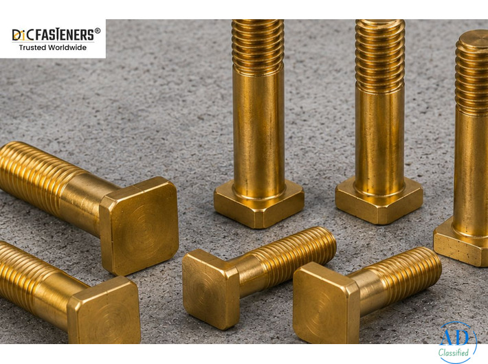 Brass Square Bolts Manufacturer & Exporter | DIC Fasteners