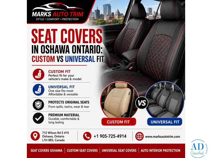 Seat Covers in Oshawa Ontario: Custom vs Universal Fit