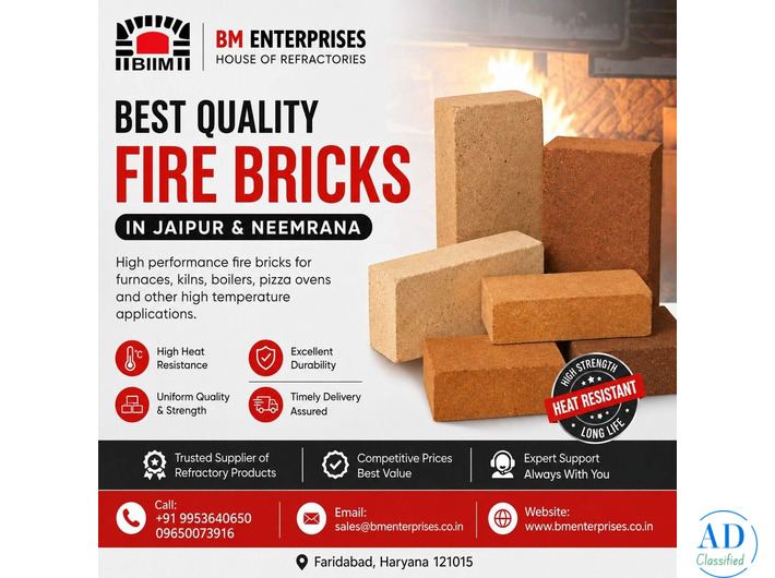 Best Supplier of Fire Bricks in Jaipur and Neemrana