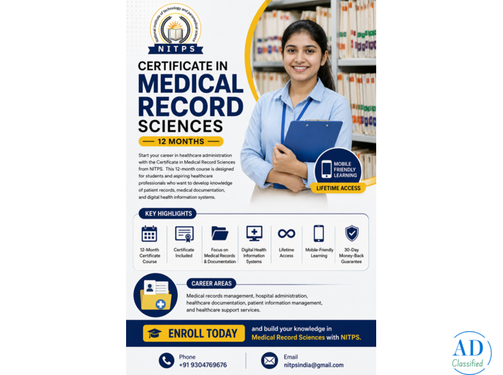 Certificate in Medical Record Sciences – 12 Months