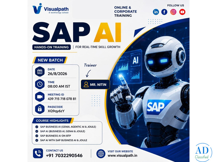 Join the SAP AI Online Training New Batch on August 26th