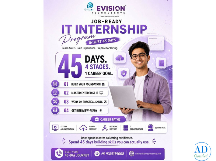 45-Day Job-Ready IT Internship Program - Evision Technoserve