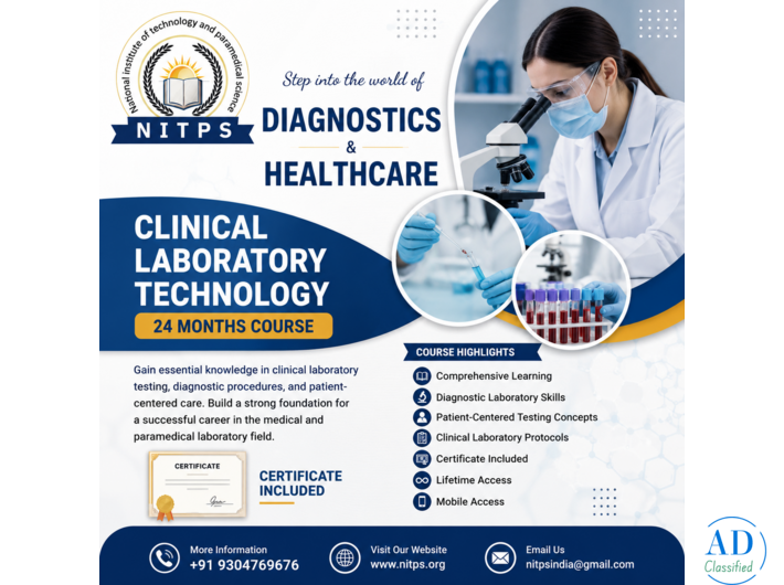 Clinical Laboratory Technology Course – 24 Months | NITPS