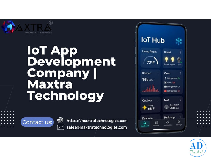 IoT App Development Solutions by Maxtra Technologies for Connected Businesses