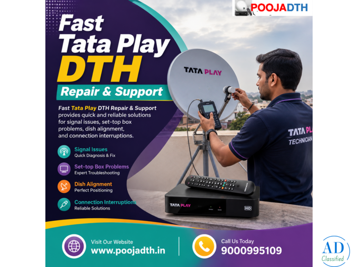 Fast Tata Play DTH Repair & Support