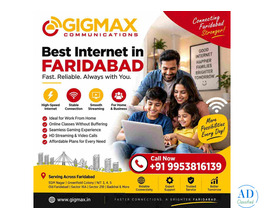 Best Internet in Faridabad | Fast &amp; Reliable Broadband – GIGMAX
