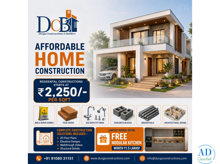 Top Builders in Yelahanka New Town, Bangalore | Sri Durga Constructions and Builders