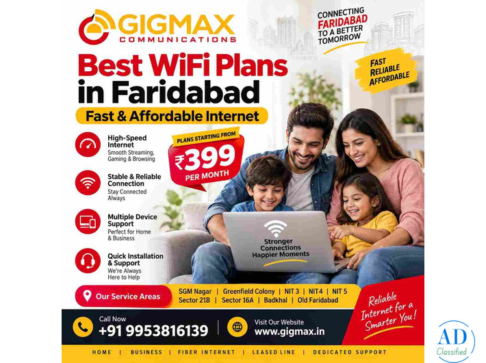 Best WiFi Plans in Faridabad | Fast & Affordable Internet