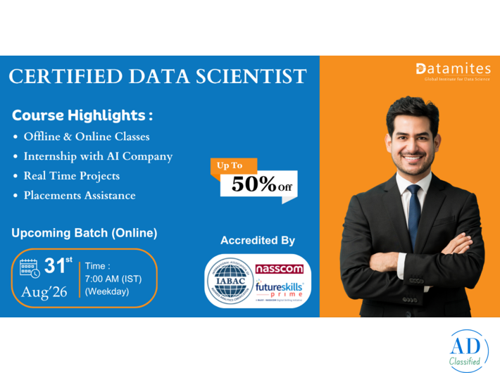 DataMites Top Data Science offline classes Pune