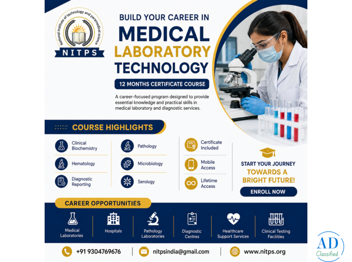 12 Months Medical Laboratory Technology Course – NITPS