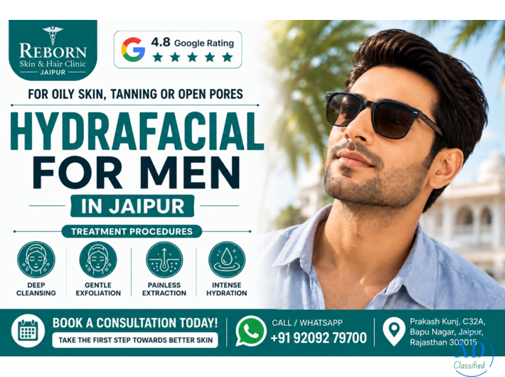 Hydrafacial Treatment for Men in Jaipur – For Open Pores