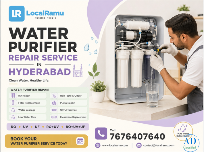 Trusted Water Purifier Repair and Installation Service in Hyderabad at LocalRamu