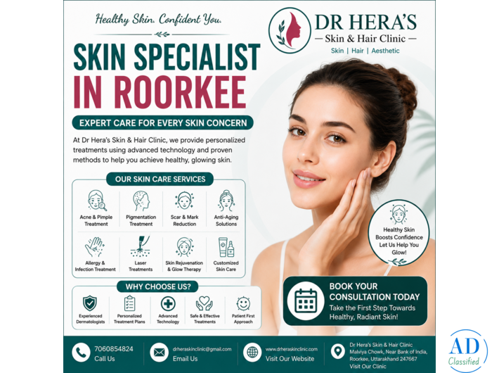 Trusted Skin Specialist In Roorkee For Healthy Skin