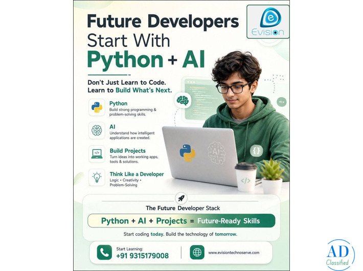 Python with AI Development for CBSE, ICSE and IGCSE Students - Evision Technoserve