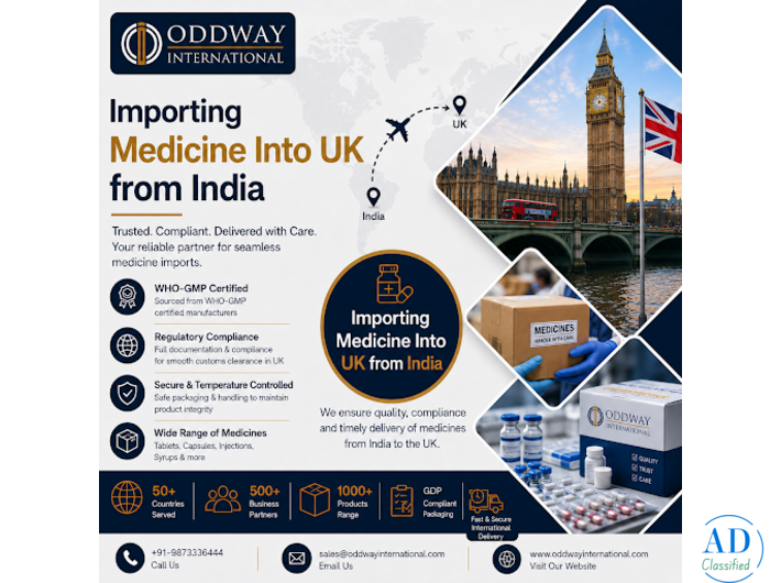 Importing Medicine Into Uk From India: B2B Availability & Lead-Time - Oddway