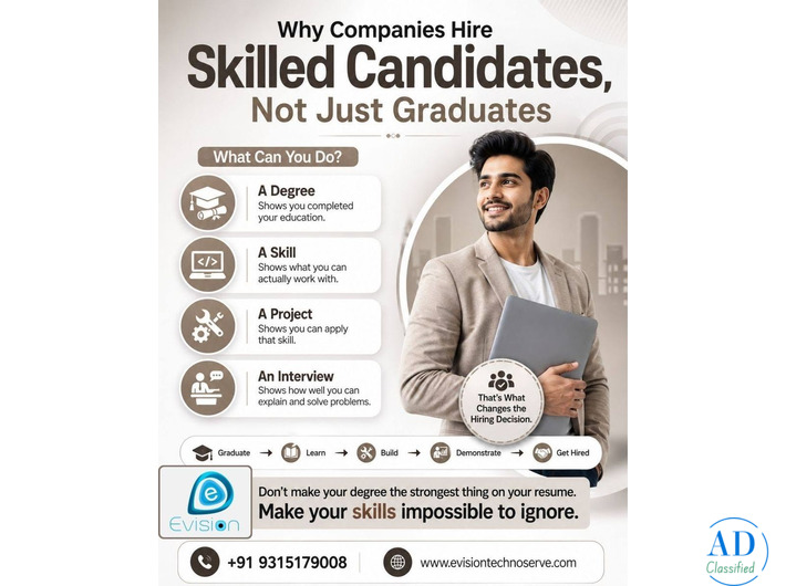 Why Companies Hire Skilled Candidates, Not Just Graduates - Evision Technoserve