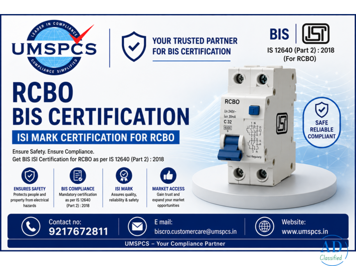 ISI Mark Certification for RCBO