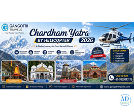 Chardham Yatra by Helicopter   – Book 4 Dham Helicopter Tour with Gangotri Travels