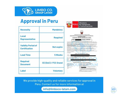 Type Approval in Peru